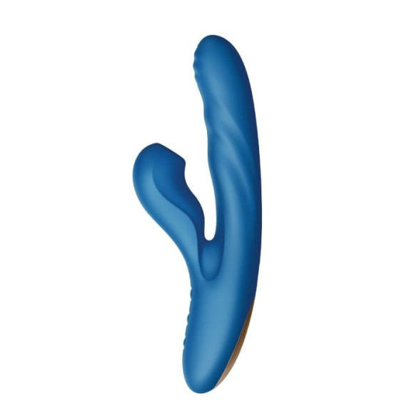 Голубой вибратор Otto с возвратно-поступательными движениями, вакуумом и подогревом - 22,2 см. Голубой вибратор Otto с возвратно-поступательными движениями, вакуумом и подогревом - 22,2 см.