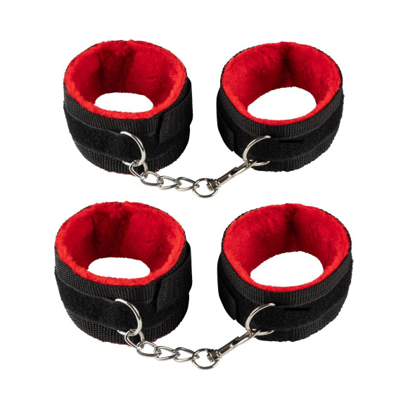 Набор из 8 черно-красных БДСМ-девайсов Набор из 8 черно-красных БДСМ-девайсов