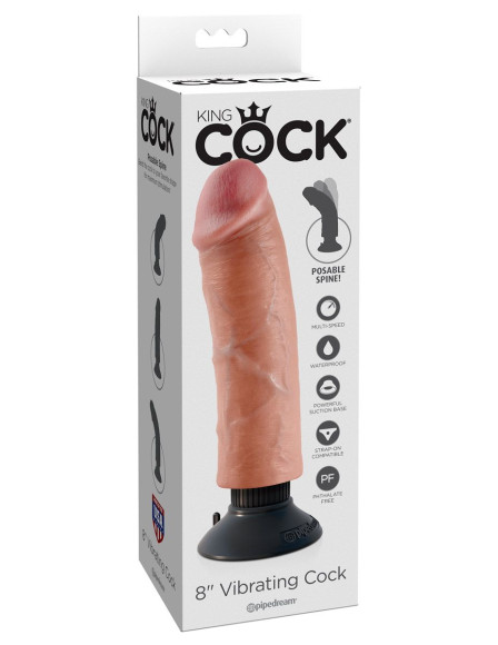 Вибромассажер на присоске 8 Vibrating Cock - 21,6 см. Вибромассажер на присоске 8 Vibrating Cock - 21,6 см.