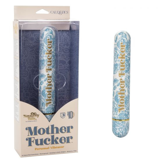 Голубой классический вибратор Naughty Bits Mother Fucker Personal Vibrator - 18 см. Голубой классический вибратор Naughty Bits Mother Fucker Personal Vibrator - 18 см.