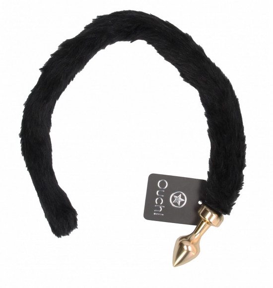 Золотистая анальная пробка с кошачьим хвостом Kitty Tail Золотистая анальная пробка с кошачьим хвостом Kitty Tail