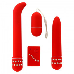 Изысканный красный набор вибромассажёров Diamond Red Giftset Remote Изысканный красный набор вибромассажёров Diamond Red Giftset Remote