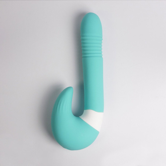 Бирюзовый вибростимулятор зоны G 2-в-1 Бирюзовый вибростимулятор зоны G 2-в-1