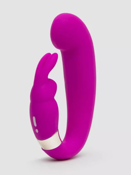 Лиловый вибратор Mini G-Spot Curve Vibe с клиторальным зайчиком Лиловый вибратор Mini G-Spot Curve Vibe с клиторальным зайчиком