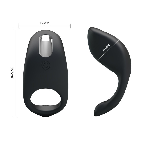 Черное перезаряжаемое эрекционное кольцо Gemma Черное перезаряжаемое эрекционное кольцо Gemma