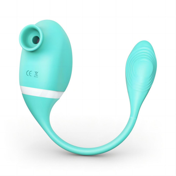 Мятный вакуумный вибростимулятор Tadpole Vibrating Dual Stimulation с виброхвостиком Мятный вакуумный вибростимулятор Tadpole Vibrating Dual Stimulation с виброхвостиком