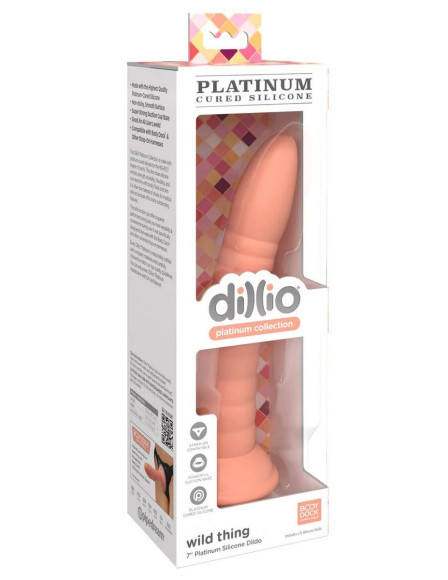 Телесный фаллоимитатор на присоске Wild Thing - 19,7 см. Телесный фаллоимитатор на присоске Wild Thing - 19,7 см.