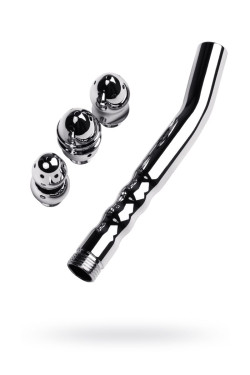 Металлический анальный душ с тремя насадками Металлический анальный душ с тремя насадками