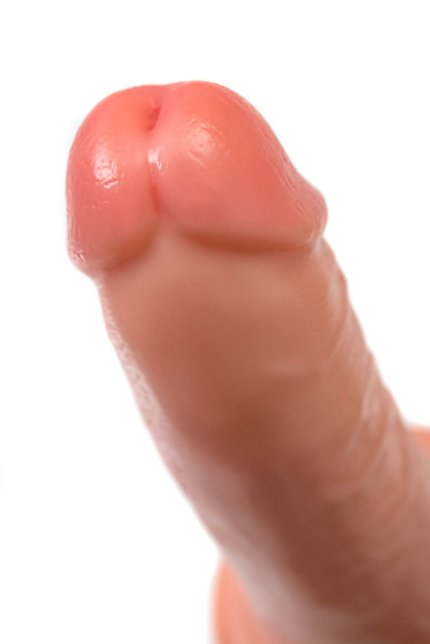 Телесный фаллоимитатор на присоске RealStick CALIBER - 20 см.