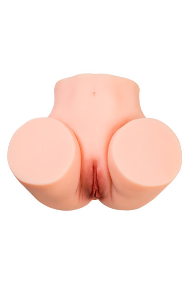 Телесный мастурбатор в форме попки с 2 любовными входами