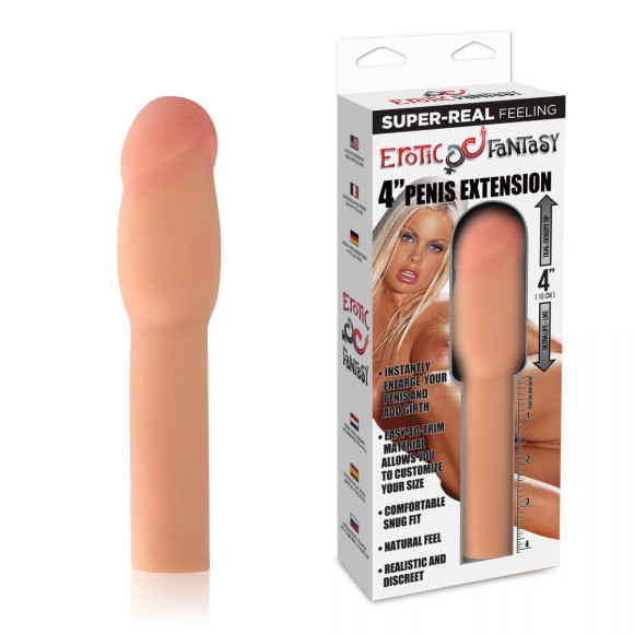 Телесная насадка для увеличения члена - 20 см. Телесная насадка для увеличения члена - 20 см.