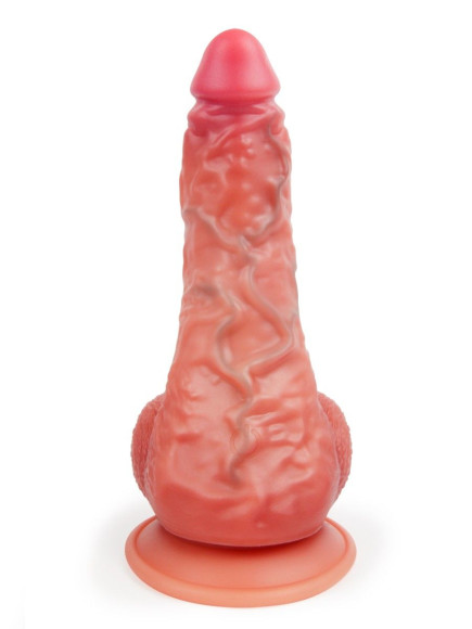 Телесный вибратор-реалистик с пультом ДУ - 24 см. Телесный вибратор-реалистик с пультом ДУ - 24 см.