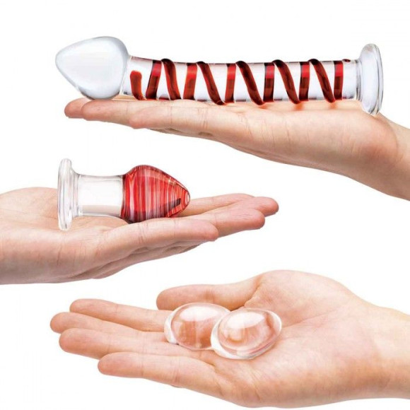 Набор из 4 стеклянных предметов Mr. Swirly Set Набор из 4 стеклянных предметов Mr. Swirly Set