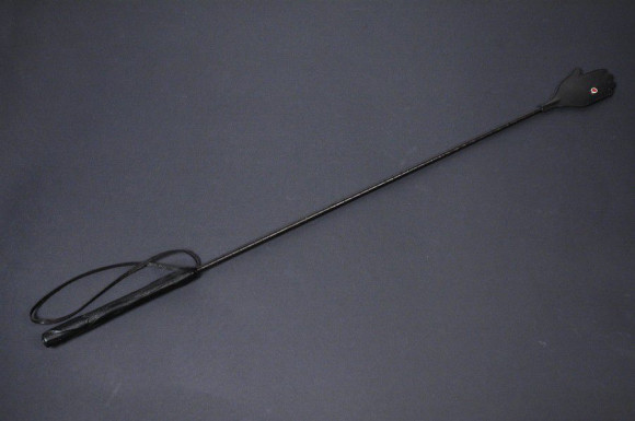 Чёрный стек с ладонью Стоять-бояться - 80 см. Чёрный стек с ладонью Стоять-бояться - 80 см.