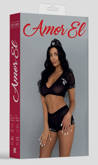 Эротический игровой костюм полисвуман из 3 предметов Эротический игровой костюм полисвуман из 3 предметов