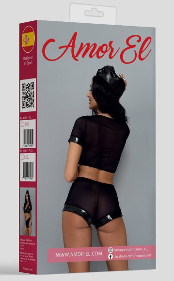 Эротический игровой костюм полисвуман из 3 предметов Эротический игровой костюм полисвуман из 3 предметов