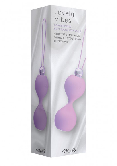 Сиреневые вагинальные шарики Soft Touch Vibr Love Balls