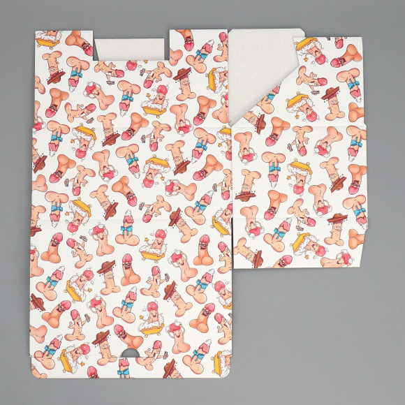 Сборная подарочная коробка «Веселые джентельмены» - 22 х 15 х 10 см. Сборная подарочная коробка «Веселые джентельмены» - 22 х 15 х 10 см.