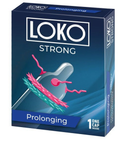 Стимулирующая насадка на пенис LOKO STRONG с продлевающим эффектом Стимулирующая насадка на пенис LOKO STRONG с продлевающим эффектом