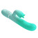 Мятный вибратор-кролик Gigi с возвратно-поступательными движениями - 22,8 см.