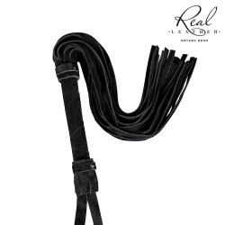 Черная кожаная плеть - 55 см. Черная кожаная плеть - 55 см.