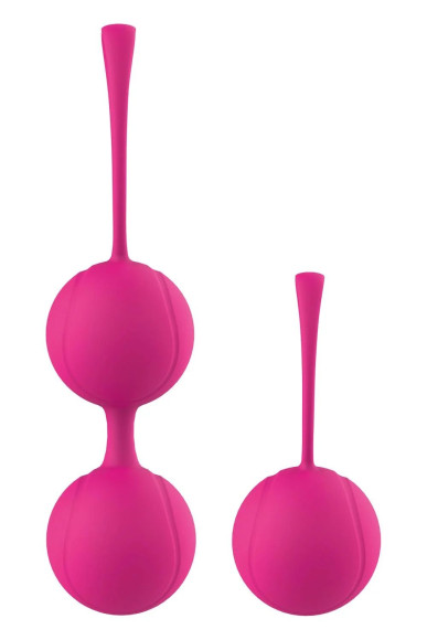 Набор розовых вагинальных шариков PLEASURE BALLS & EGGS DUO BALL SET Набор розовых вагинальных шариков PLEASURE BALLS & EGGS DUO BALL SET