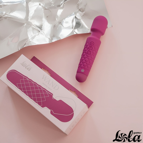 Фиолетовый жезловый вибромассажер Dreaming Wand - 20 см. Фиолетовый жезловый вибромассажер Dreaming Wand - 20 см.