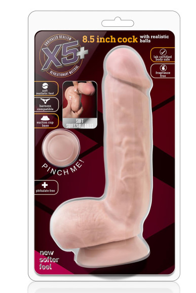 Телесный фаллоимитатор 8.5 Inch Cock With Balls - 21,5 см. Телесный фаллоимитатор 8.5 Inch Cock With Balls - 21,5 см.