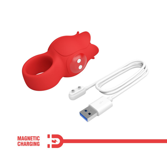 Красный мини-вибратор на палец Jae Красный мини-вибратор на палец Jae