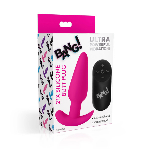 Розовая анальная вибропробка с пультом ДУ 21X Remote Control Vibrating Silicone Butt Plug - 10,4 см. Розовая анальная вибропробка с пультом ДУ 21X Remote Control Vibrating Silicone Butt Plug - 10,4 см.