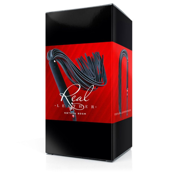 Черная кожаная плеть-флоггер - 84 см. Черная кожаная плеть-флоггер - 84 см.