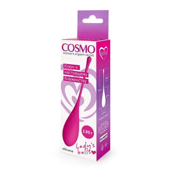 Ярко-розовый тяжелый каплевидный вагинальный шарик со шнурком Ярко-розовый тяжелый каплевидный вагинальный шарик со шнурком