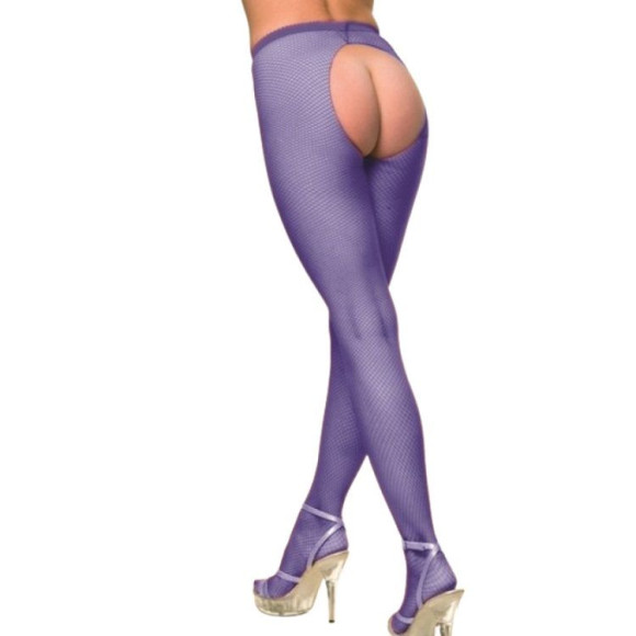 Колготки в мелкую сетку с открытыми ягодицами Колготки в мелкую сетку с открытыми ягодицами