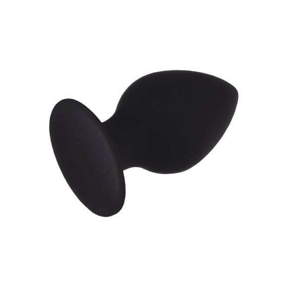 Черная анальная пробка с ограничителем - 9,4 см. Черная анальная пробка с ограничителем - 9,4 см.