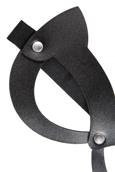 Черная открытая маска с ушками кошки Черная открытая маска с ушками кошки