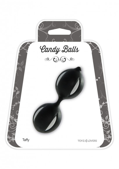 Чёрные вагинальные шарики CANDY BALLS TAFFY BLACK