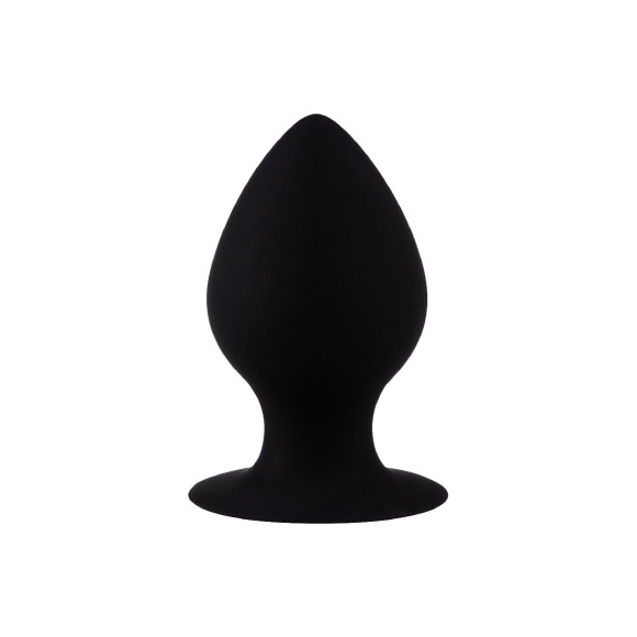 Черная анальная пробка с ограничителем - 5,5 см. Черная анальная пробка с ограничителем - 5,5 см.