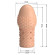 Телесная текстурированная насадка на пенис Becks - 8 см.