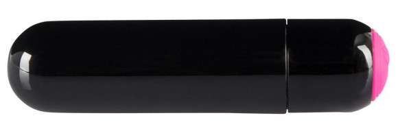 Черная перезаряжаемая вибропуля Rechargeable Vibrobullet - 9 см.