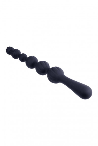 Черная анальная цепочка Beads Hunter - 22,9 см.