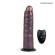 Коричневый вибратор-реалистик с пультом ДУ - 20,5 см. Коричневый вибратор-реалистик с пультом ДУ - 20,5 см.