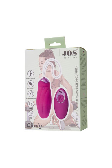 Розовое виброяйцо с пульсирующими шариками Circly Розовое виброяйцо с пульсирующими шариками Circly