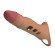 Карамельная удлиняющая насадка на пенис с вибрацией