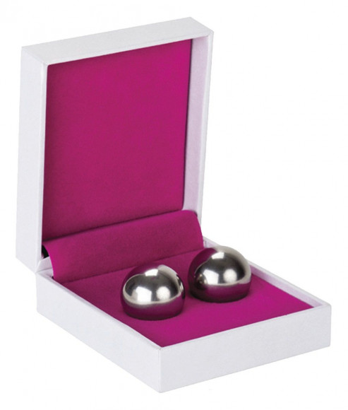 Серебристые вагинальные шарики Ben Wa Balls Heavy Weight Silver