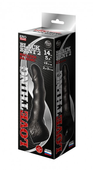 Чёрная насадка на пояс харнесс BLACK BENT 2 - 19,5 см.