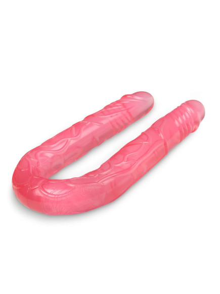 Розовый двухсторонний гелевый фаллоимитатор - 49 см. Розовый двухсторонний гелевый фаллоимитатор - 49 см.