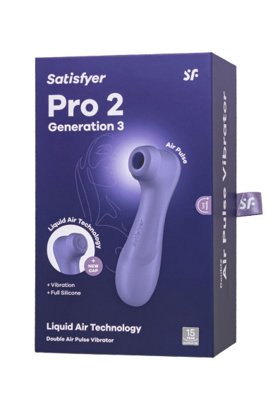 Сиреневый вакуумный стимулятор клитора Satisfyer Pro 2 Generation 3 Сиреневый вакуумный стимулятор клитора Satisfyer Pro 2 Generation 3