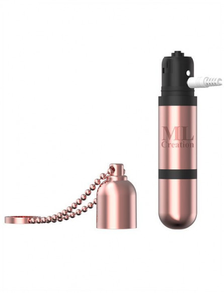 Золотистый мини-вибратор на цепочке Glittering Bullet - 9 см. Золотистый мини-вибратор на цепочке Glittering Bullet - 9 см.