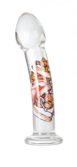 Стеклянная анальная пробка Inked Glass Probe - 15 см.