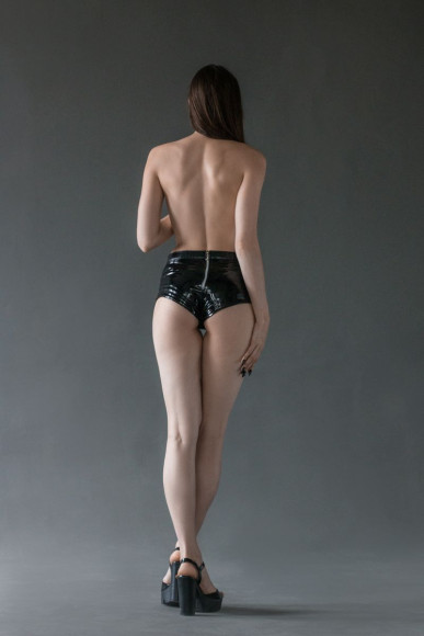 Черные трусики Crazier размера M-L с анальной насадкой - 8 см. Черные трусики Crazier размера M-L с анальной насадкой - 8 см.